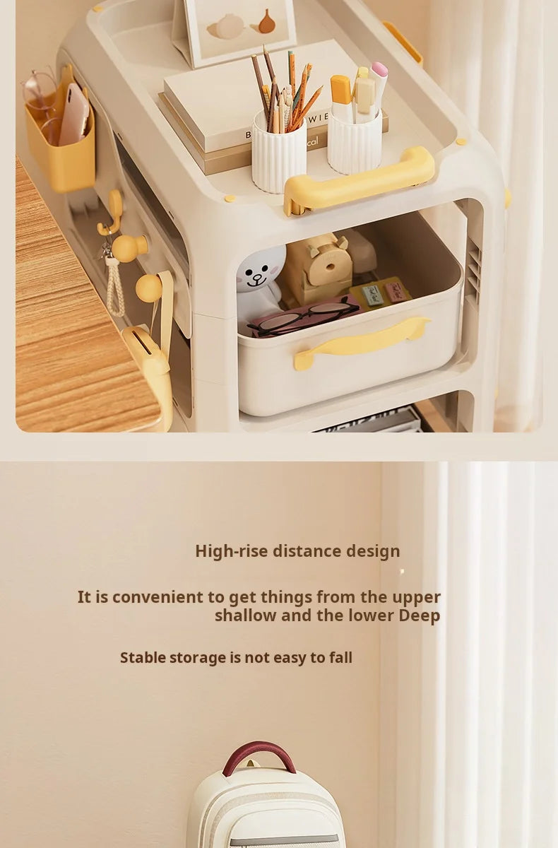 Backpack Storage Rack, Movable Trolley, Book Storage Artifact, Home Multi-layer Table, Lower Bag Storage Rack, Bookshelf