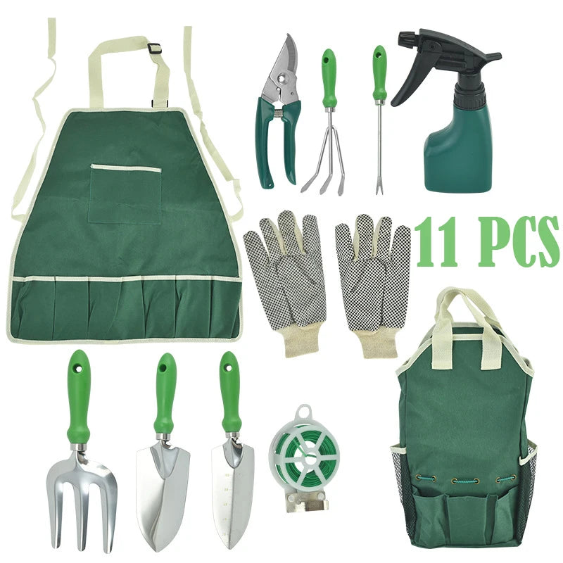 Pruning Shears Scissors Garden Tool Set Duty Aluminum Weeder Gardening Hand Tools Kit Transplanter Ergonomic Handle