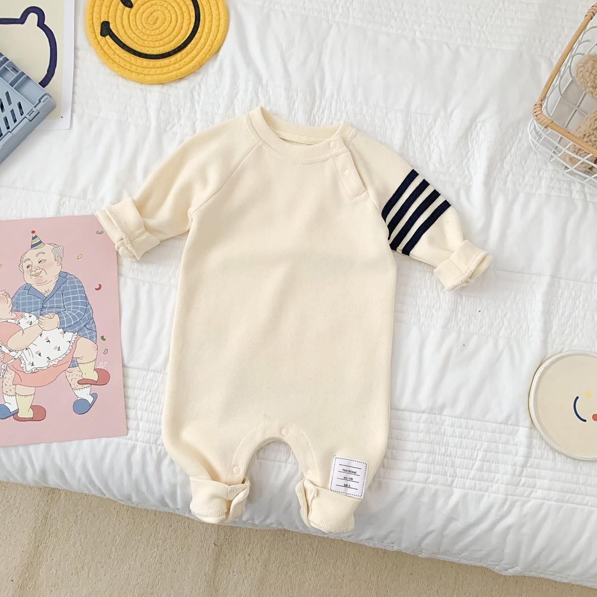 2023 Spring Autumn Newborn Baby Boys Girls Warm Clothing Long Sleeve Mom Children Romper Cotton Kids Garments Soft Pajama 0-2y
