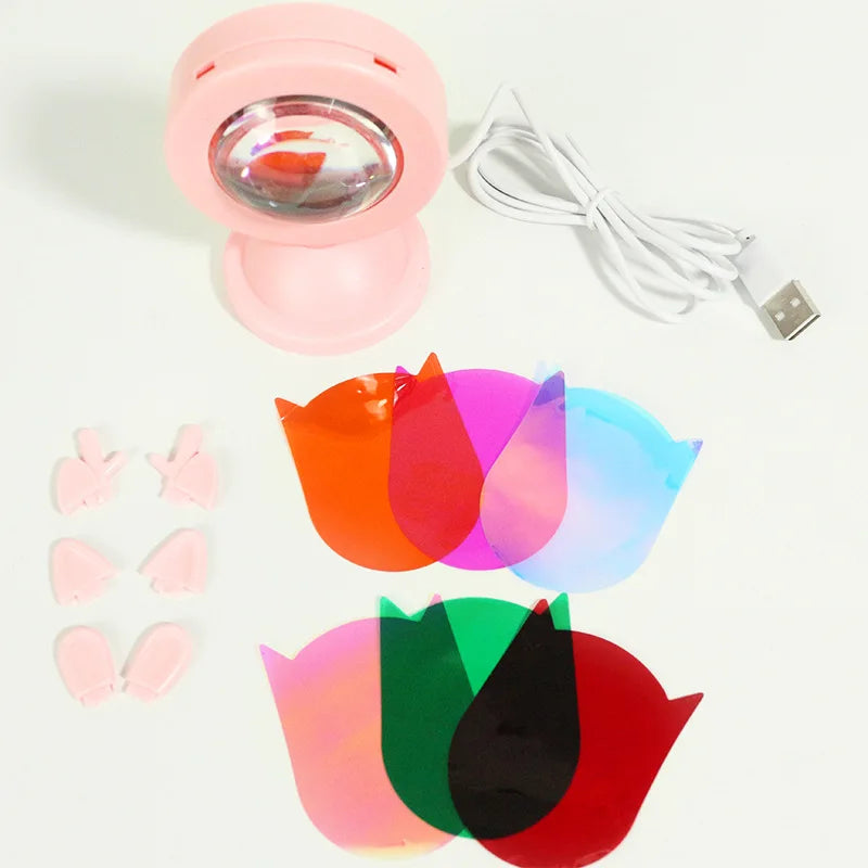 LTOON Mini sunset light net red sunset light floor-to-ceiling photo projection dusk warm light dawn dawn light USB night light