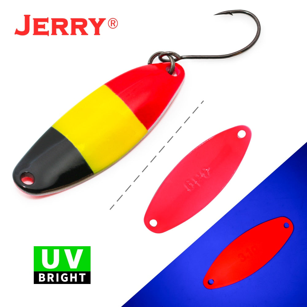 Jerry Mang Trout Area Fishing Lure Lrf Artificial Single Hook Wobbler Spinning Baits 3.1g Spoon For Trout Bass Pesca Tackle