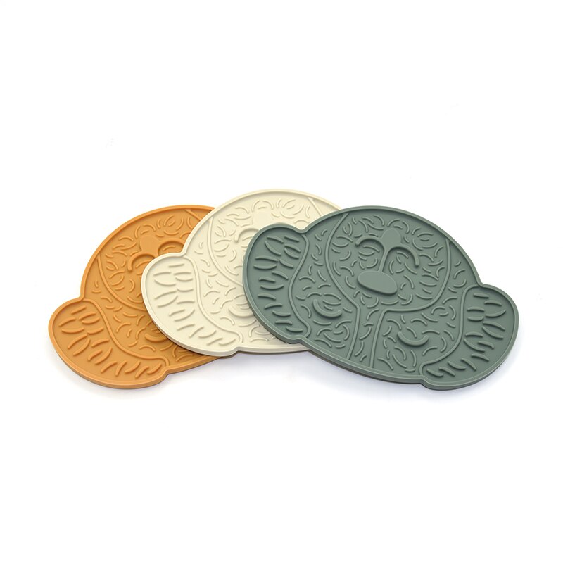 WOLIFE Silicone licking pad Pet Dog Lick Pad Bath Peanut Butter Slow Eating Licking Feeder Cats Lickmat Feeding Dog Lick Mat