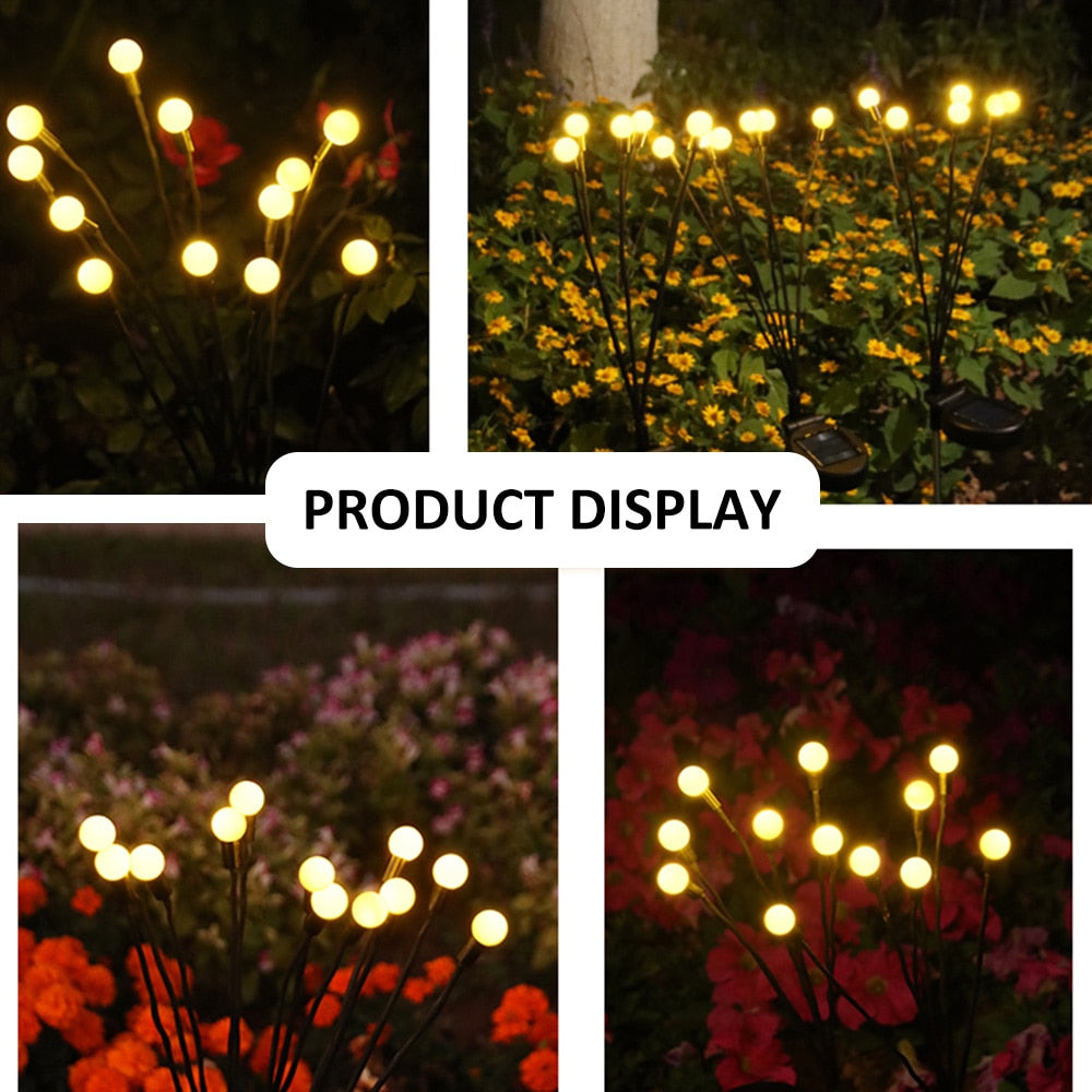 4PCS Solar LED Light Garden Decor -Firework Light - Solar Firefly Garden Lights
