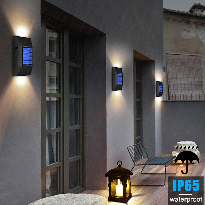 4 PACK Solar LED Light For Garden Decor Outdoor Waterproof Solar Lights Sconces Wall Lamps LED Garden Lights Outdoor Solar Lamp