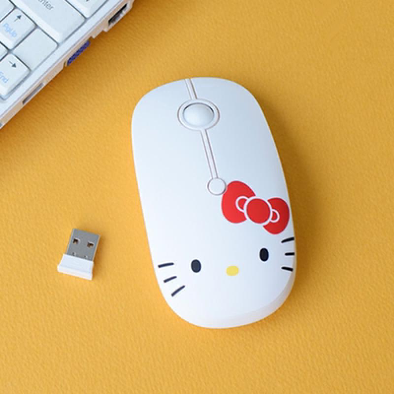 Cartoon Sanrio Wireless Mouse Kuromi My Melody Accessories Cute Beauty Kawaii Anime Silent Usb Laptop Desktop Pc Toys Girls Gift