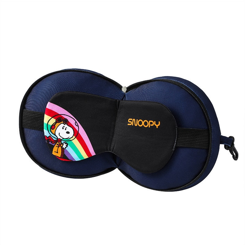 Kawaii Snoopy Anime series Cute Fashion Cartoon Pattern Portable Soft plush Neck pillow neck U-shaped pillow travel Eye wear