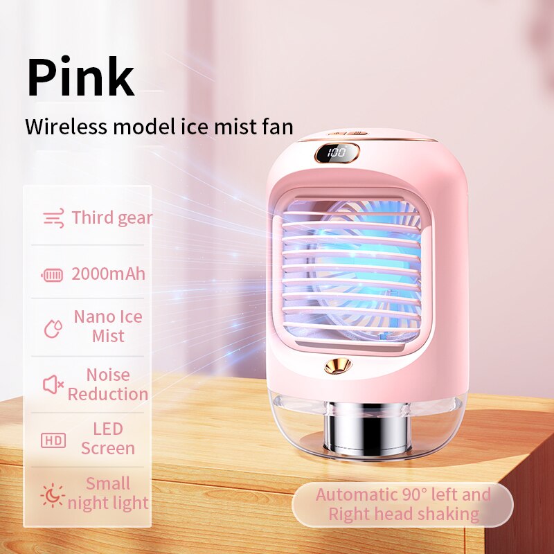 Electric Fan Portable Air Conditioner rechargeable mini Mobile Appliances Household Silen tventilator Desktop fan humidifier