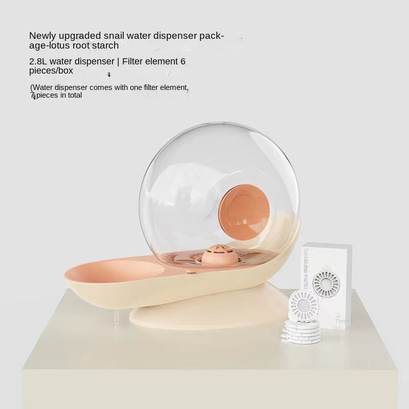 Pet Supplies Snail Automatic Cat Dog Drinking Bowl Fountain Water Dispenser Large-capacity Cat Drink Bowl Without Electricity