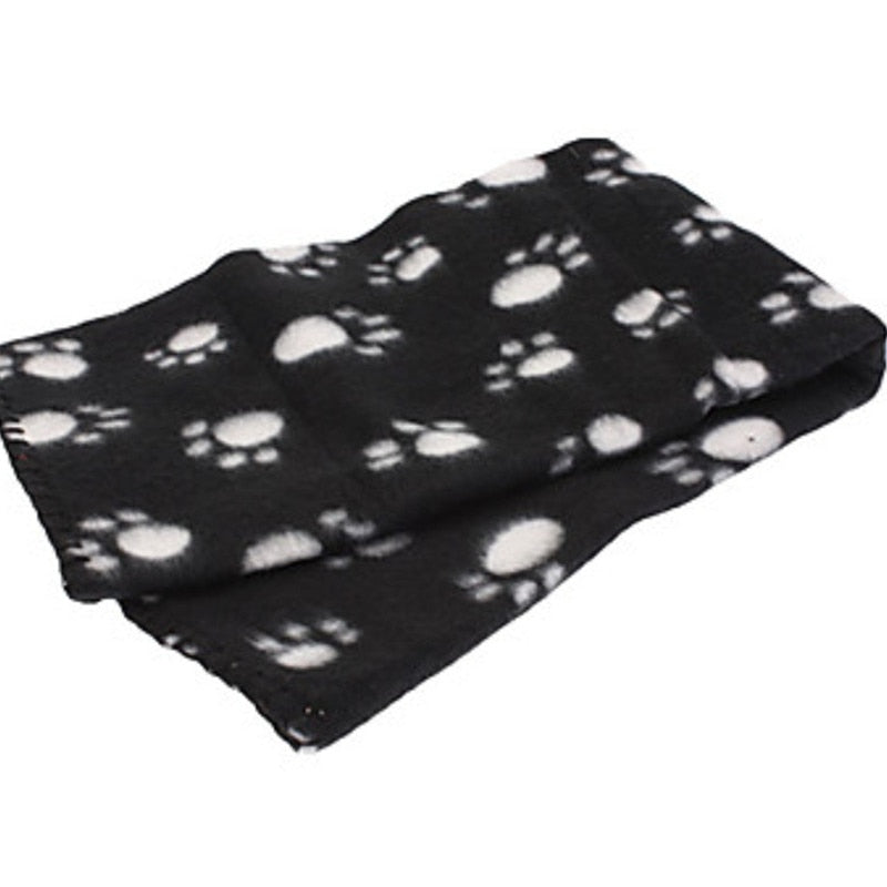 Baby Warm Fleece Blanket Newborn Baby Boy Blankets Cartoon Blanket Pet Paw Print Design Mat Sofa Blanket Baby Bed Accessories