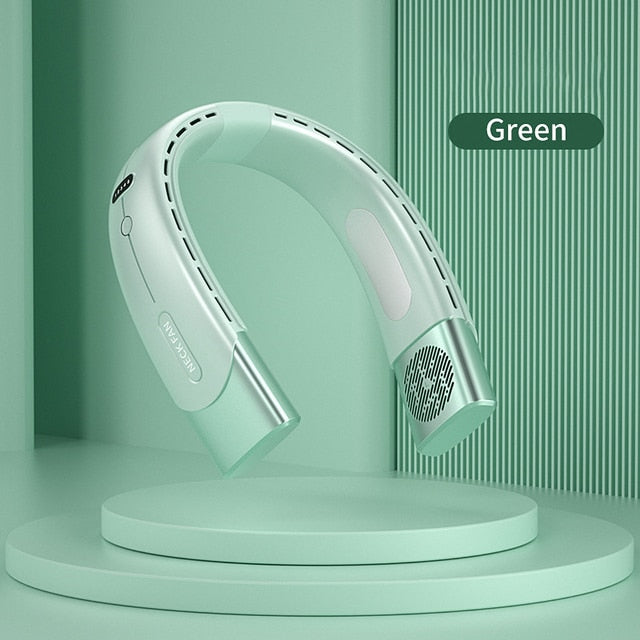 2023 Hanging Neck Fan Portable Air Conditioner USB 4000mah Rechargeable Air Cooler 5 Speed Electric Fan For Outdoor