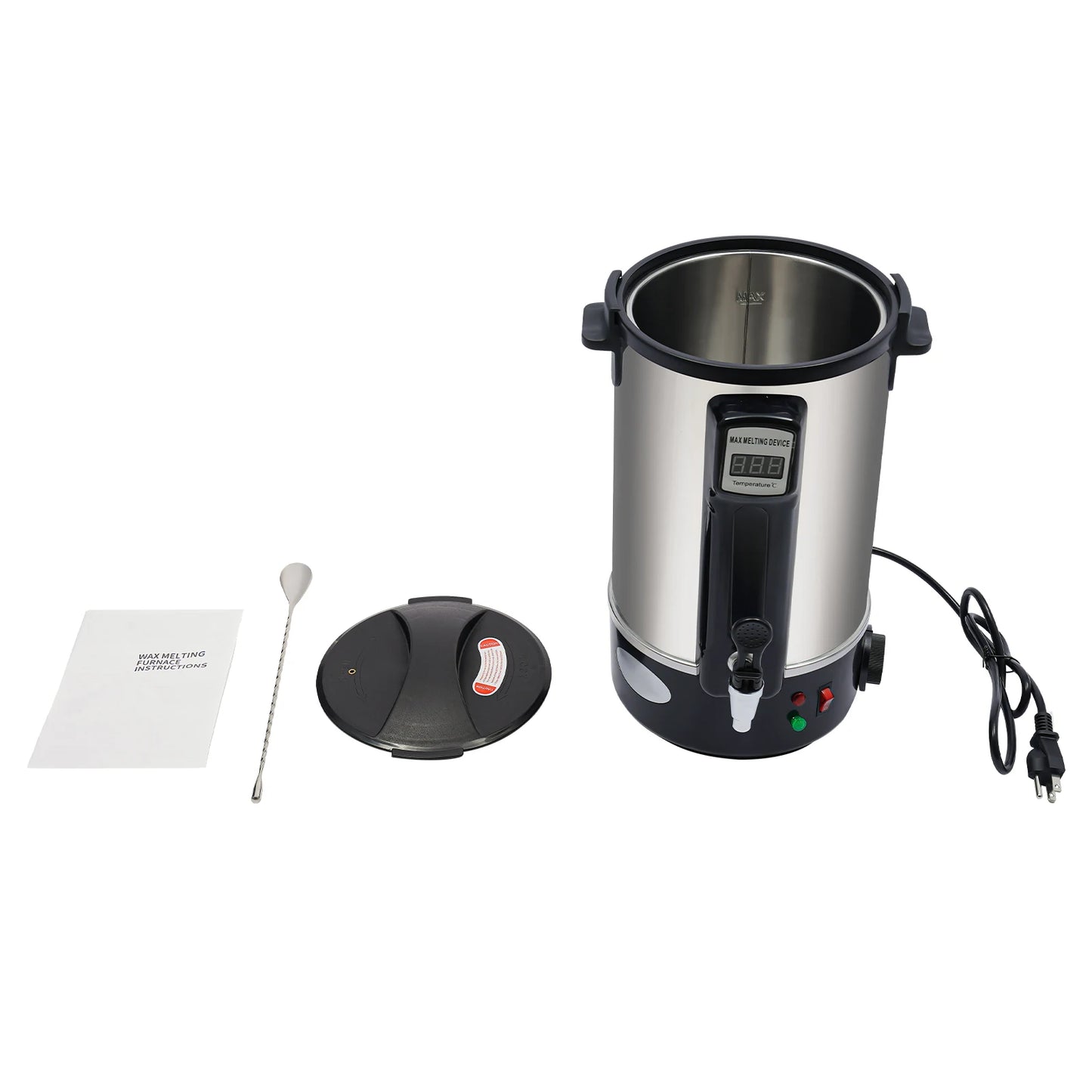 1000W Large Wax Melting Pot Candle Making Wax Melter for Candle Making Kit with Spout 8L /12L
