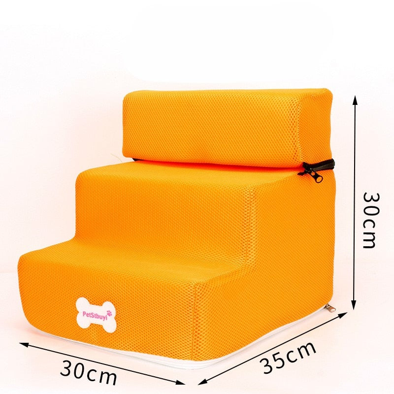 Hot Dog House Dog Stairs Pet 3 Steps Stairs for Small Dog Cat Pet Ramp Ladder Anti-slip Removable Dogs Bed Stairs Pet Supplies