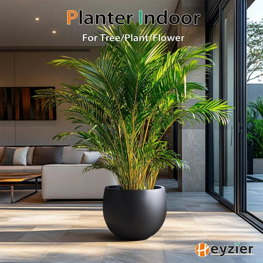 Ball Concrete Ball Planter Outdoor Indoor, Large Cement Plant Pots for Trees Flowers
