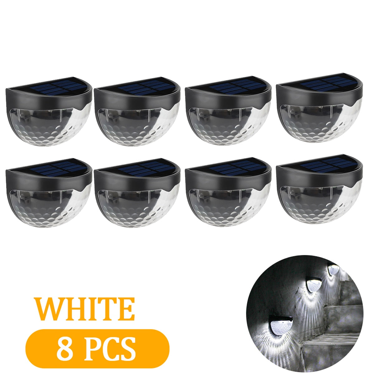 4/8 PCS LED Solar Light Outdoor Garden Lights Decoration Deck Light Wall Sconce Fence Lamp Garden Lighting Outdoor Solar Lights