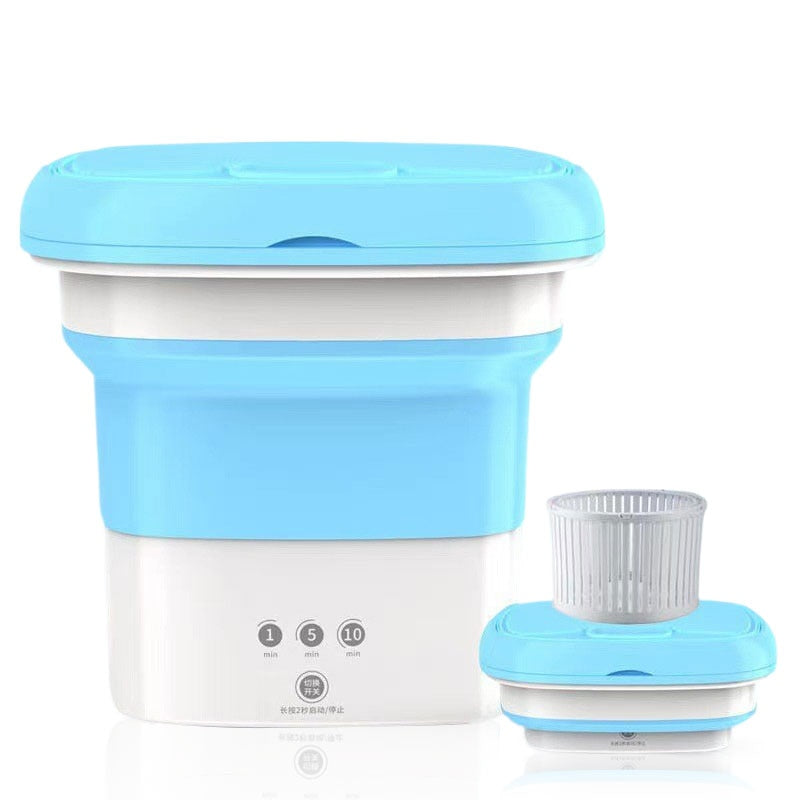 Folding Washing Machine For Clothes With Dryer Bucket Washing For Socks Underwear Mini Washing Machine With Drying Centrifuge