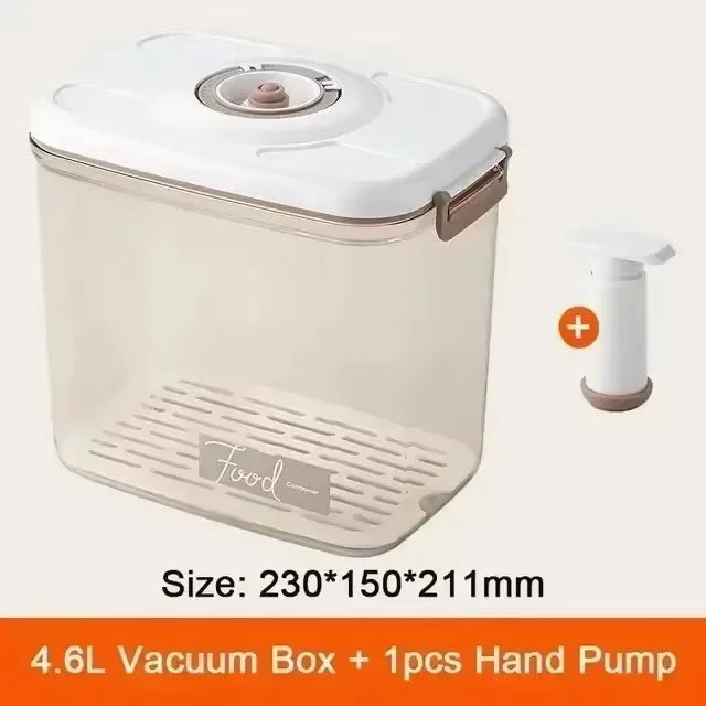 Vacuum Sealed Canister Household Fresh-keeping Box Refrigerator Food Storage Containers Drainable Kitchen Organizers Fruit Tank