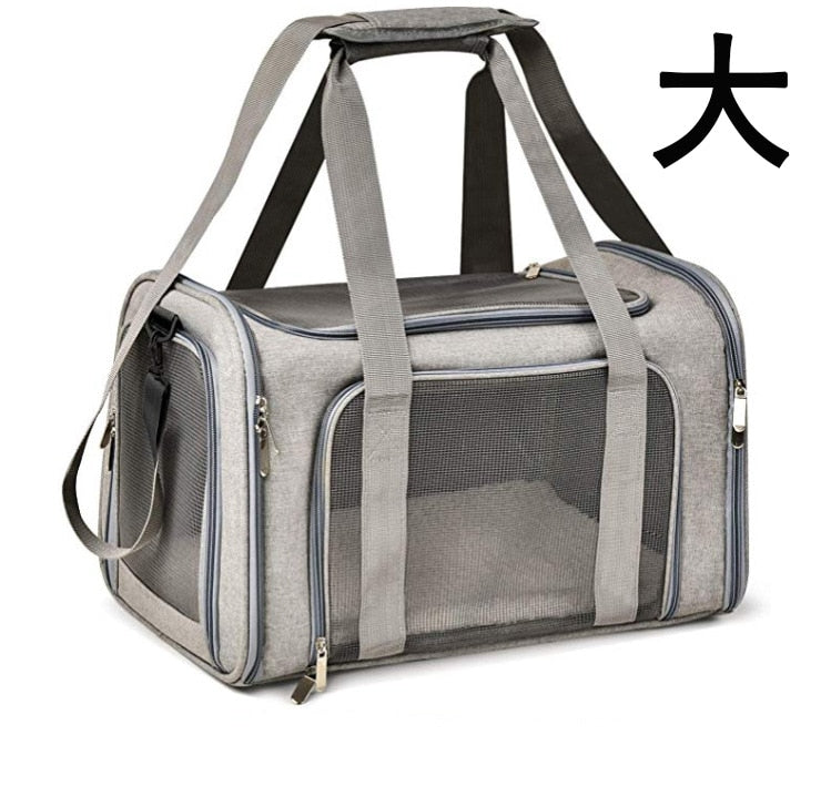 Dog Carrier Bag Soft Side Backpack Cat Pet Carriers Dog Travel Bags Airline Approved Transport For Small Dogs Cats Outgoing