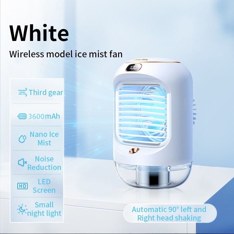Electric Fan Portable Air Conditioner rechargeable mini Mobile Appliances Household Silen tventilator Desktop fan humidifier