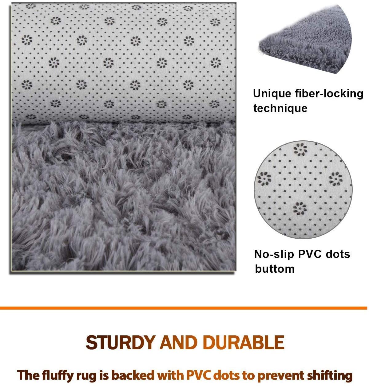 Silver Bubble Kiss Thick Round Rug Carpets for Living Room Soft Home Bedroom Kid Room Plush Salon Decoration