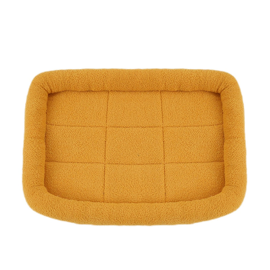 Soft Plush Square Dog Bed Mat Beds for Dogs Cat Small Medium Large Pet Sleep Calming Pad Cat Dog Bed Cushion Pet Supplies