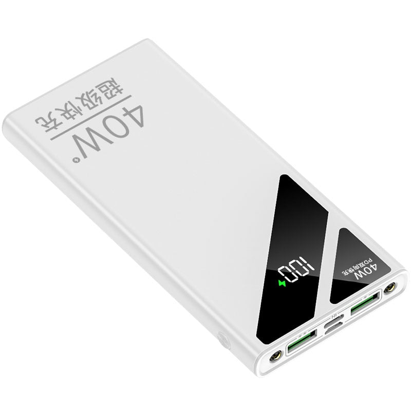 PD40W Two-way Fast Charging Power Bank Portable 20000mAh Charger Digital Display External Battery Pack LED For iPhone Xiaomi