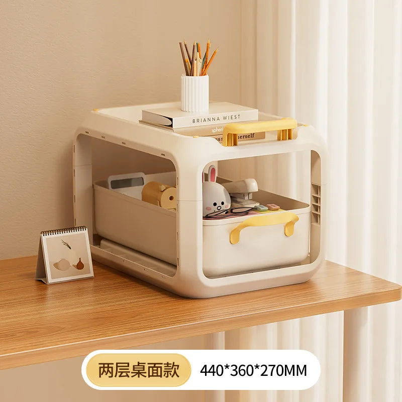 Backpack Storage Rack, Movable Trolley, Book Storage Artifact, Home Multi-layer Table, Lower Bag Storage Rack, Bookshelf