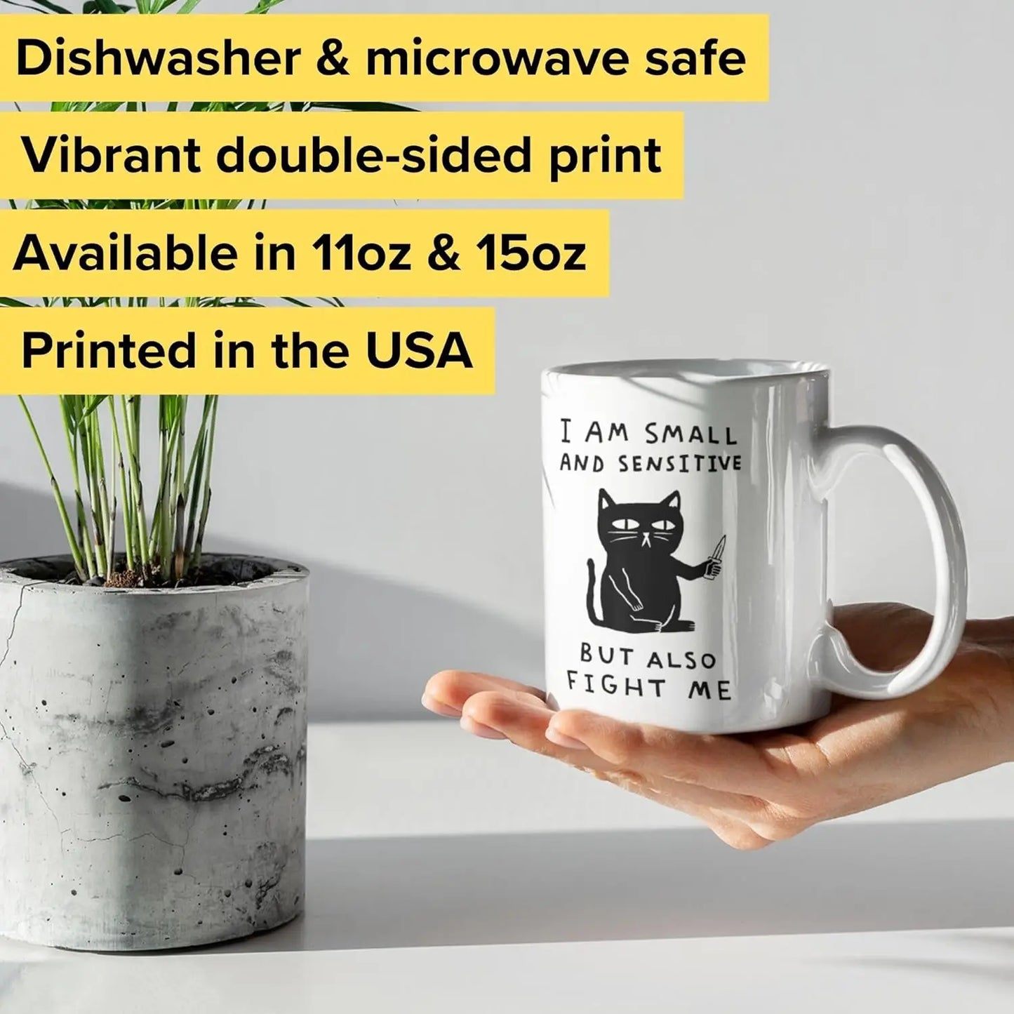 Look HUMAN Possum Coffee Mug Funny Coffee Mugs Adult Humor Double-Sided Print Ceramic Coffee Cups as Opossum Gifts