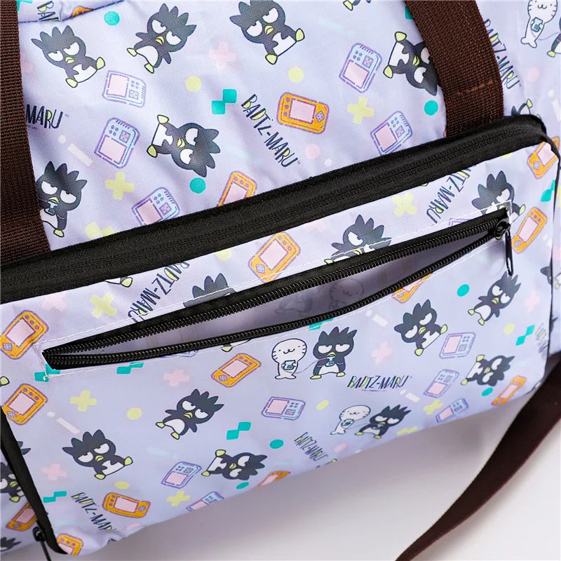 Cartoon Sanrios Folding Travel Bag Girl Downhill Bag Storage Bag Kawaii Can Be Hung Trolley Suitcase Increase Water Proof