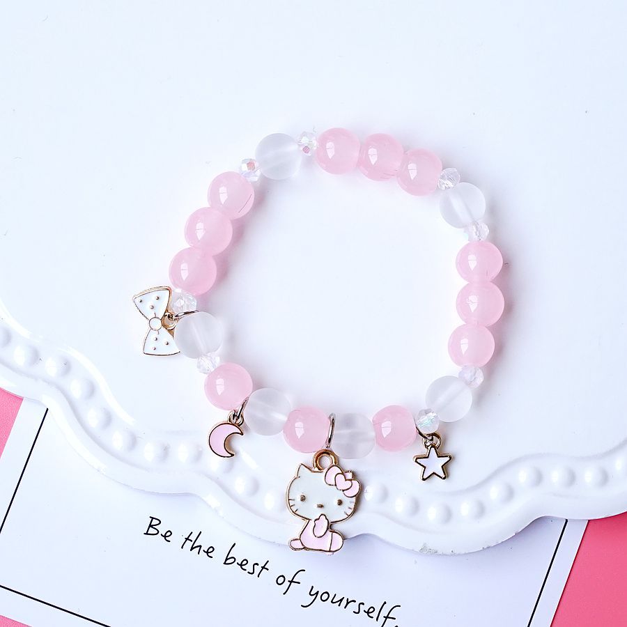 Kawaii Hello Kitty Bracelet Cinnamoroll Cartoon Anime Sanrios Bangle My Melody Jewelry Charms Cute Accessory Birthday Girls Gift