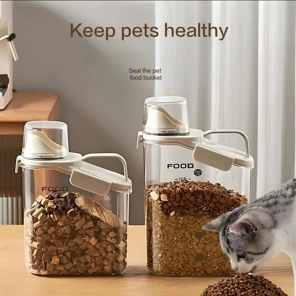 Cat food storage bucket Dog food sealed bucket Moisture-proof storage bucket Pet treats