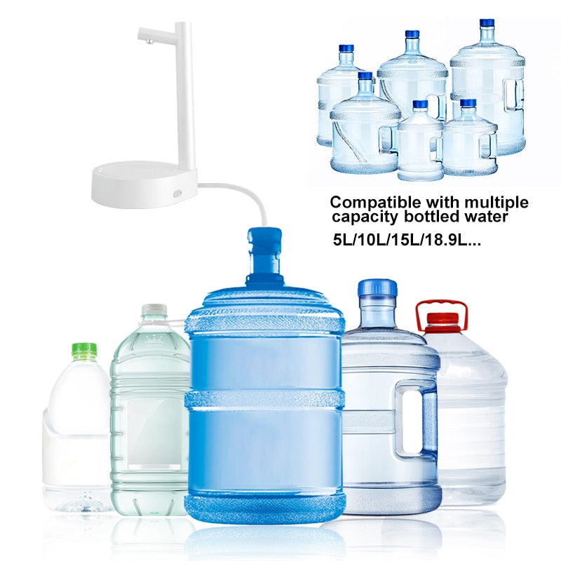 Electric Water Gallon Pump Automatic Water Bottle Pump Dispenser Desktop X115 Rechargeable Water Pump Dispenser With Stand