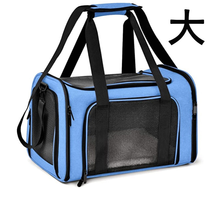 Dog Carrier Bag Soft Side Backpack Cat Pet Carriers Dog Travel Bags Airline Approved Transport For Small Dogs Cats Outgoing