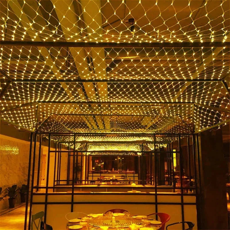4mx6M 2x3M Led Net String Lights Street Garlands Christmas Decorations Outdoor New Year Wedding Party Decor Fairy Garden Decor