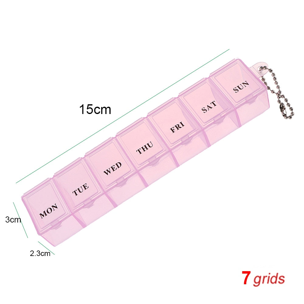 Tcare Travel Pill Organizer Moisture Proof Pills Box for Pocket Purse Daily Pill Case Portable Medicine Vitamin Holder Container
