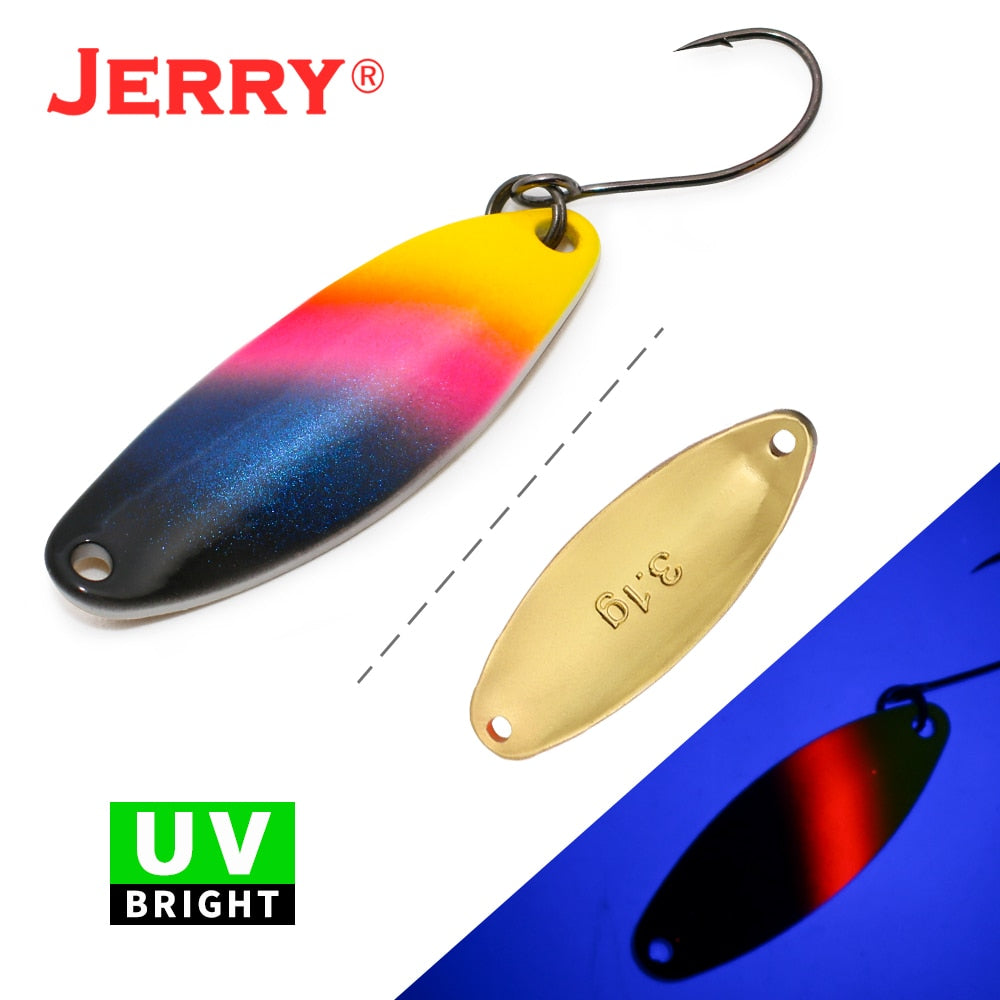 Jerry Mang Trout Area Fishing Lure Lrf Artificial Single Hook Wobbler Spinning Baits 3.1g Spoon For Trout Bass Pesca Tackle
