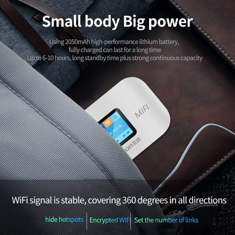 Benton Wifi Router Portable Mini 3G4G Unlocked Lte Mifi Pocket With Sim Card Unlimited Internet For Cottage Mobile Wifi Hotspots