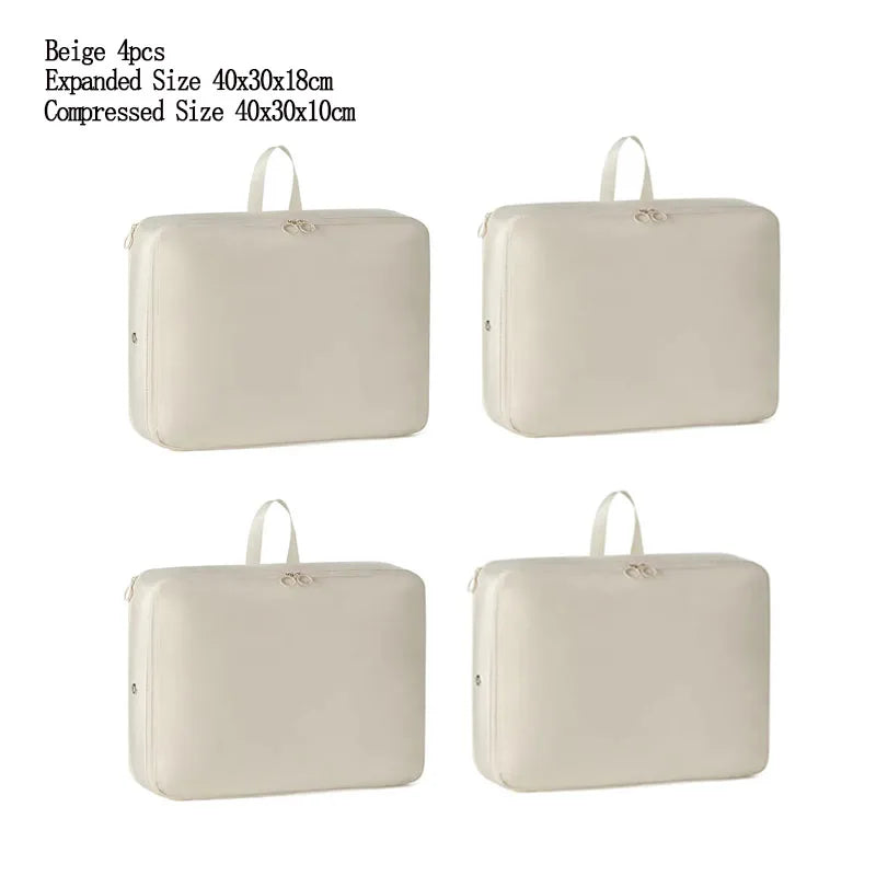 4PCS/set Compression Packing Clothes Down Jacket Cotton Quilt Storage Foldable Large Capacity Expansion Organizer Bag