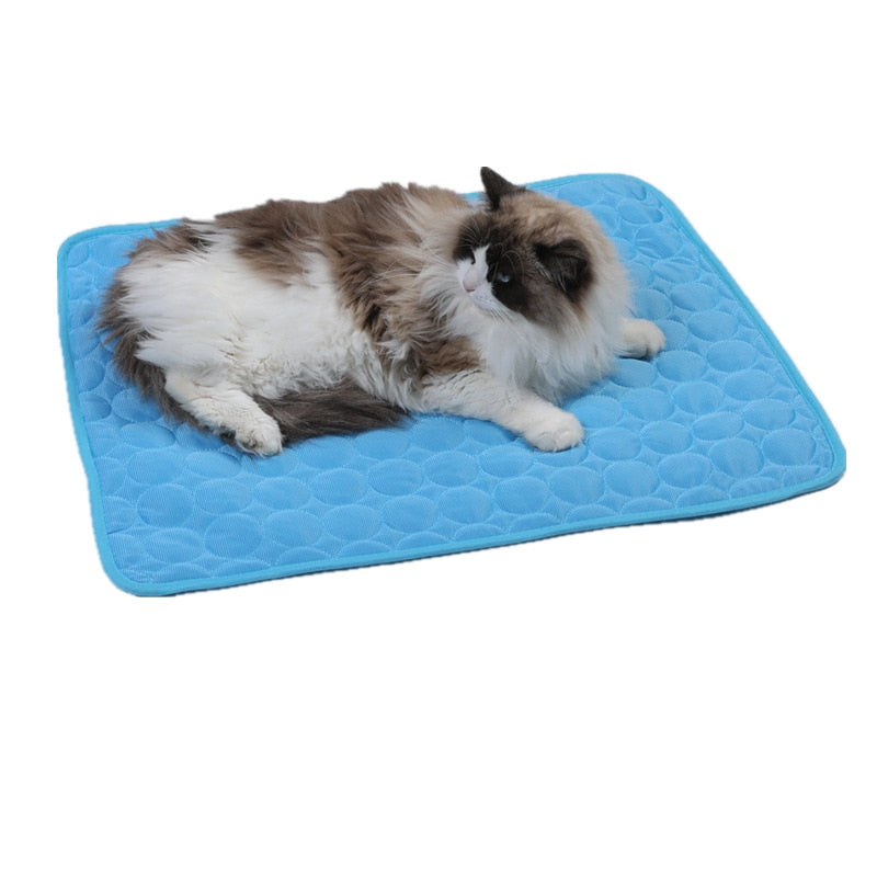 Dog Mat Cooling Summer Pad Pet Ice Pad For Dogs Cat Blanket Sofa Breathable Bed Summer Washable For Small Dogs Pet Supplies