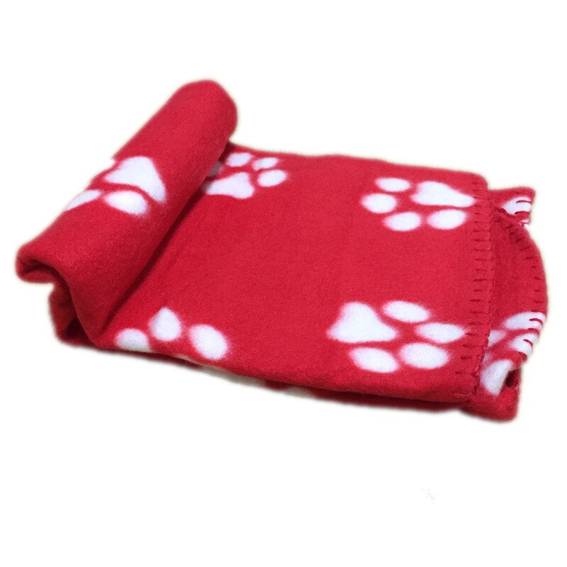 Baby Warm Fleece Blanket Newborn Baby Boy Blankets Cartoon Blanket Pet Paw Print Design Mat Sofa Blanket Baby Bed Accessories