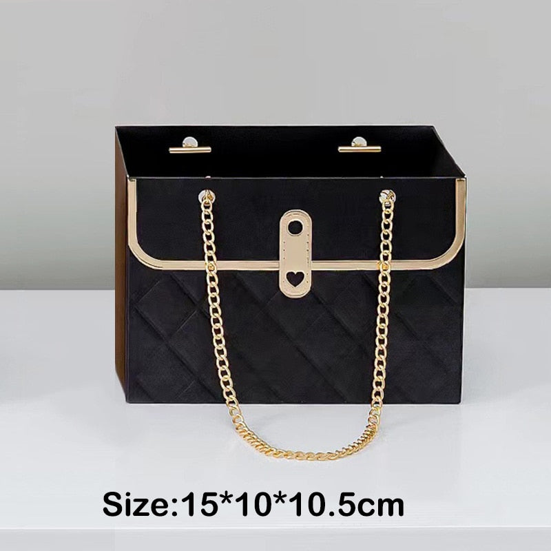 1Pcs Creative Hand Bag shape Rose Flower Packaging Box