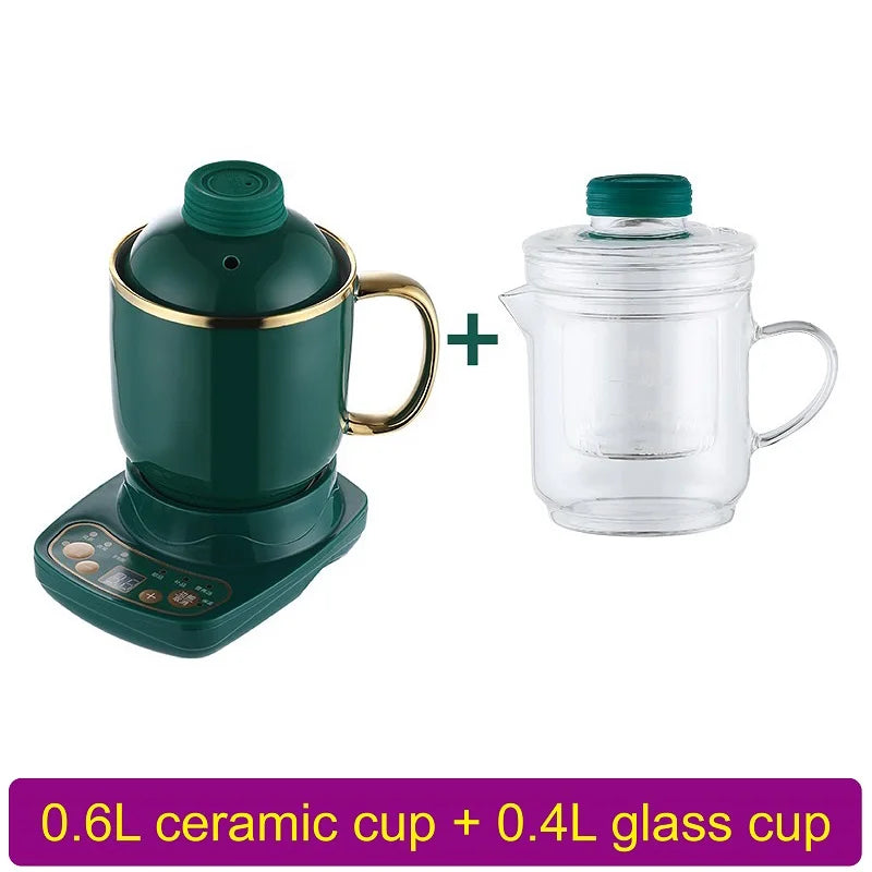 110V/220V Health Cup Home Electric Kettle Heating Cup Office Tea Maker 9.5h Appointment Electric Stew Cup Auto Keep Warm 600ml