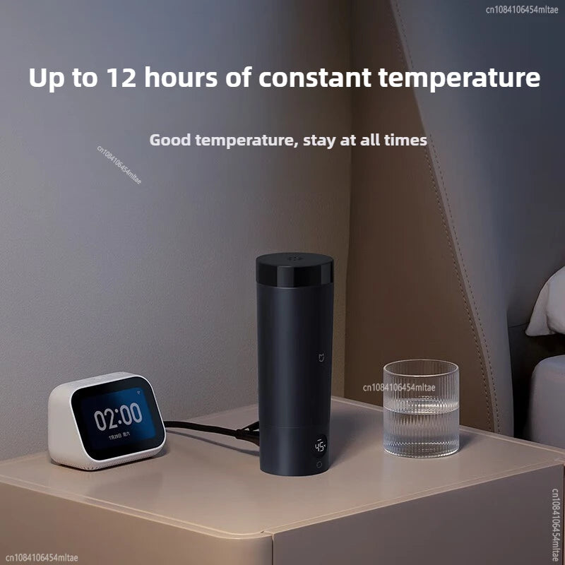 Xiaomi Mijia Portable Electric Heating Cup 2 Temperature LED Thermos 316 Stainless Steel Boiling Cup Kettle For Travel Coffee