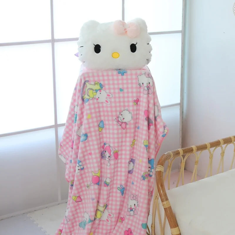 Sanrio Big Size Hello Kitty Back Cushion Soft Cuddly Pillow Comfortable Sofa Bed Decor Pillow Hug Plushies Xmas Gifts For Girl