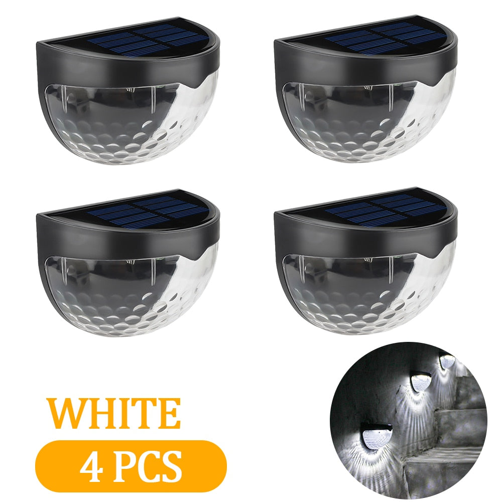 4/8 PCS LED Solar Light Outdoor Garden Lights Decoration Deck Light Wall Sconce Fence Lamp Garden Lighting Outdoor Solar Lights
