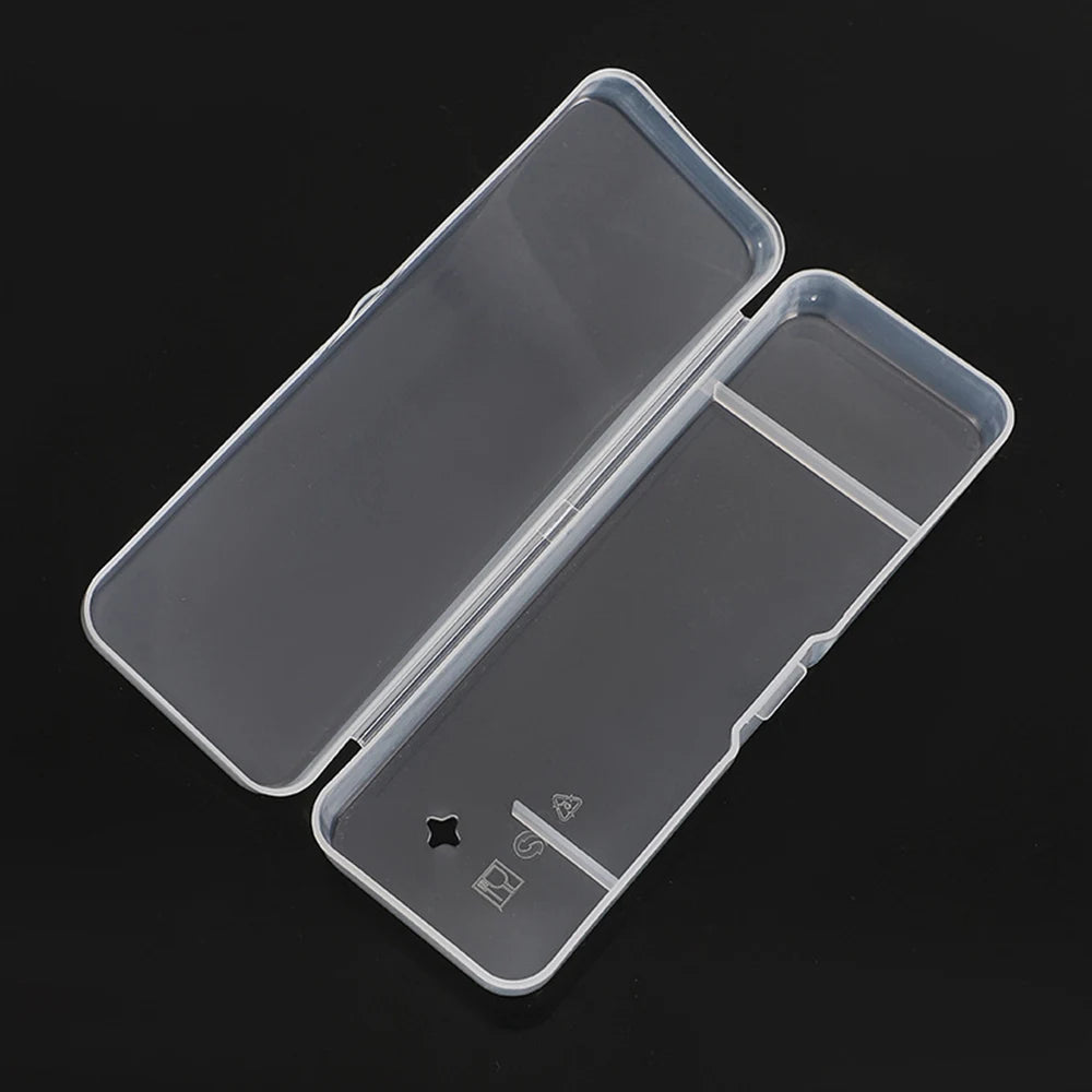 Portable Travel Men's Razor Case Shaving Machine Container Holder Shaver Box Transparent Plastic Razor Blades Storage Box