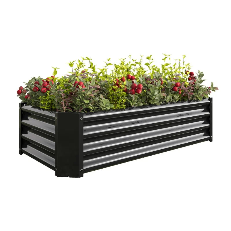 Garden metal elevated bed kit 4×2×1ft , suitable for flower pots, vegetables, and herbaceous plants, garden pot planter