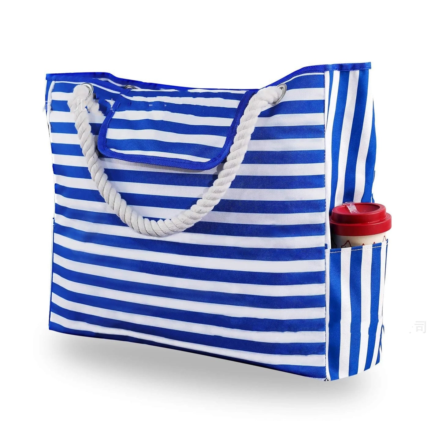 Casual Striped Canvas Bag For Women Large Capacity Shoulder Bag Daily Shopping Totes Student Bookbag for School Travel Beach Bag