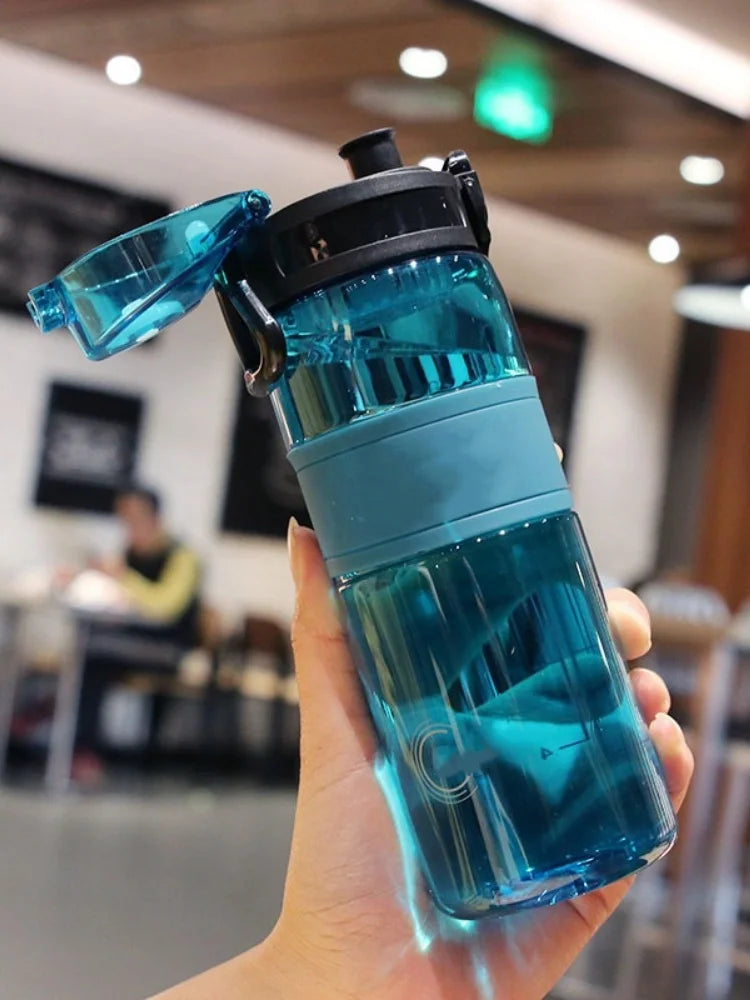 500ML Sport Water Cup Plastic Portable Water Container Couples Student Mug Large Capacity Outdoor Travel Sport Water Bottle