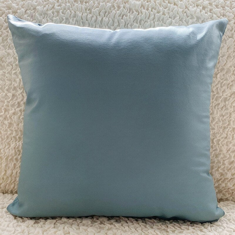 Imitation Leather Cushion Cover for Pillow PU Waterproof Decorative Cushions for Bed Cushion Covers 45*45 Home Decoration Modern