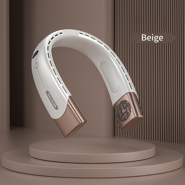 2023 Hanging Neck Fan Portable Air Conditioner USB 4000mah Rechargeable Air Cooler 5 Speed Electric Fan For Outdoor